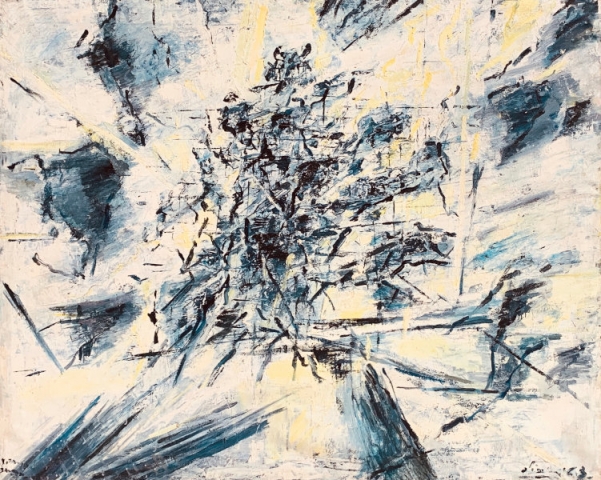 Claudio Olivieri, 1963, ST, olio su tela, 120x150cm