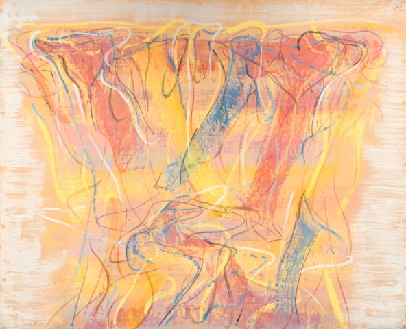 Claudio Olivieri, 1969, ST, tecnica mista su carta intelata, 148x184cm