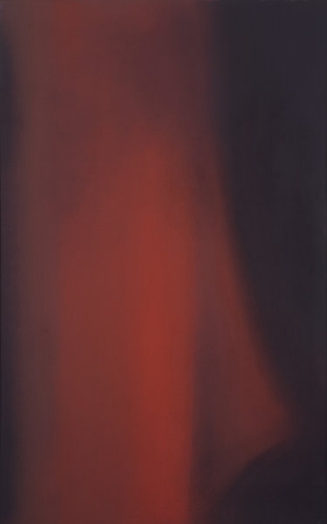 Claudio Olivieri, 1973, Rosso Lungo, olio su tela, 250x150cm